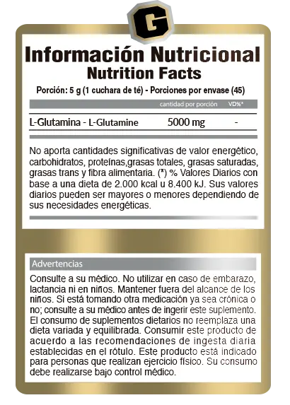 info_nutricional_glutamine_gold_nutrition_suplementos.webp