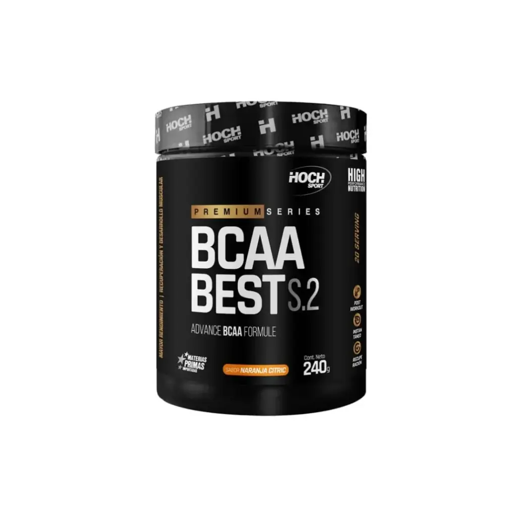 BCAA BEST 2.1.1 + TAURINA x 240 g - Hoch Sport (Naranja citric)