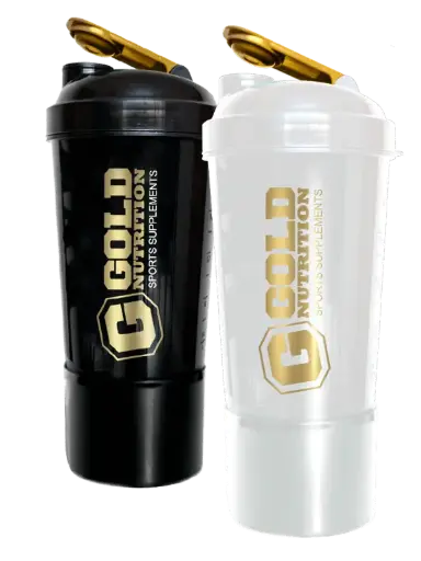 SHAKER GOLD NUTRITION CON COMPARTIMIENTO GOLD NUTRITION